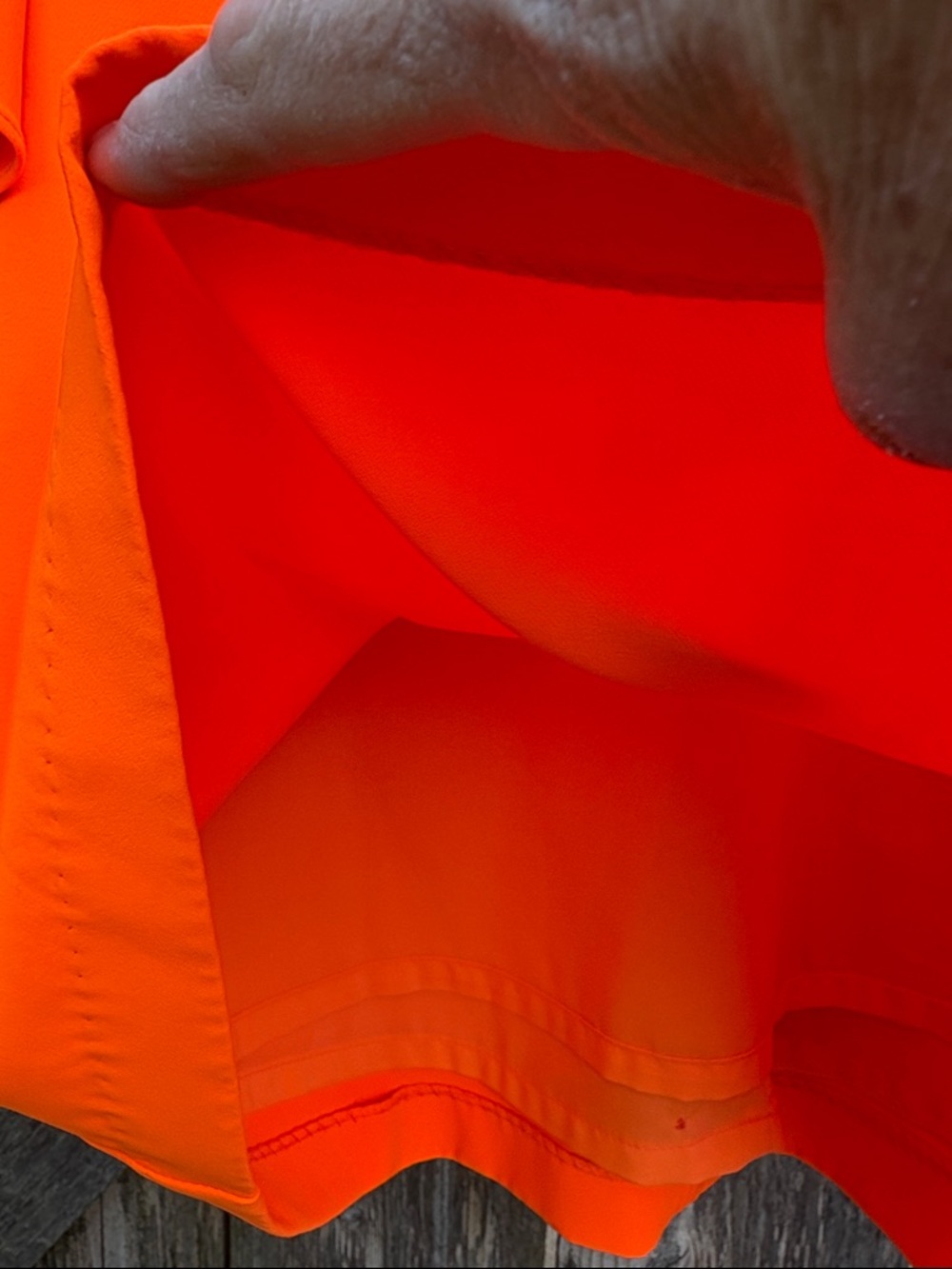 EUC Milly Nicole Shift Dress Ruffle Bell Sleeves Orange Size 10 - Picture 5 of 10